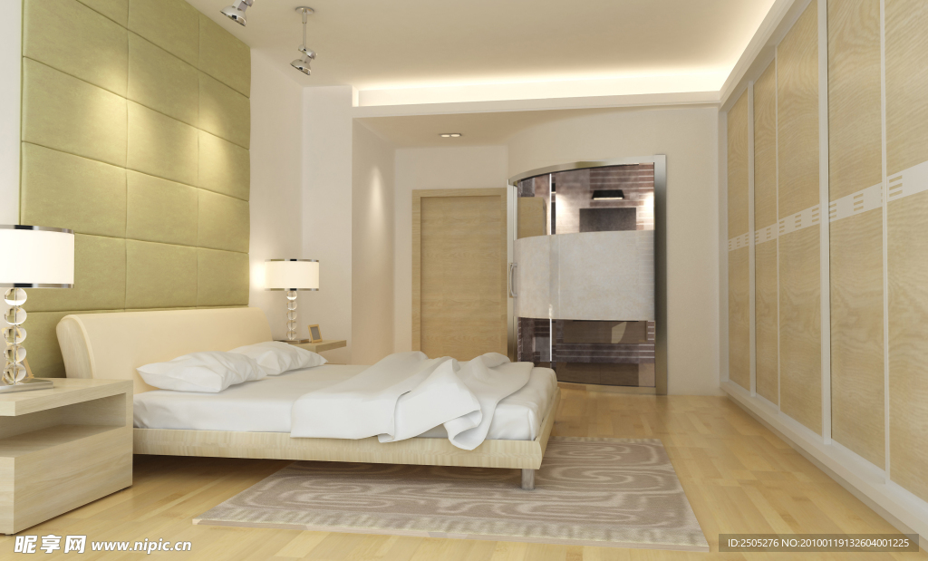 室内效果图 卧室