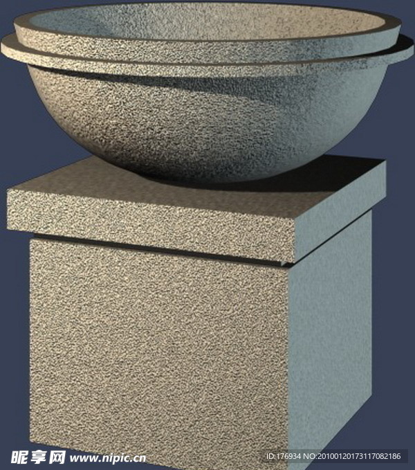 3D MAX 模型 花钵