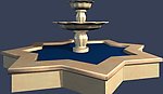 3D MAX 模型 水池喷泉