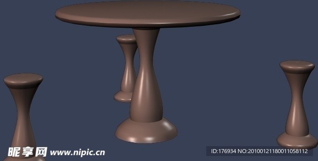max 3D 模型 桌椅凳子