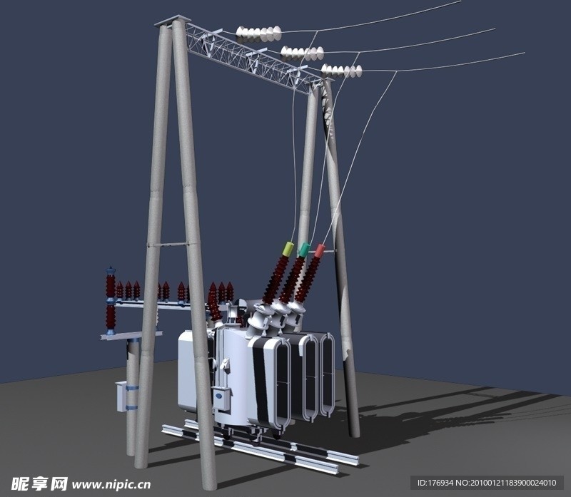 max 3D 模型 高压电器