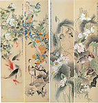 花鸟四条屏