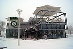 风雪中的餐馆