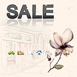 sale 花束 促销广告