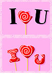 I love you 糖果矢量素材