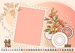美丽花园日历模版