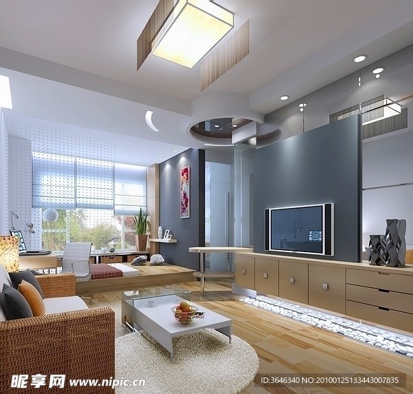 现代 家装 客厅 3d max模型