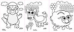 卡通白描图