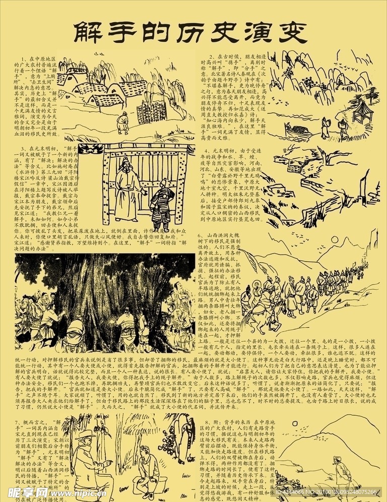 解手的历史演变