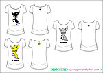 t shirt T恤 印花 時尚 潮流 可爱 服装 卡通 猫