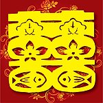 中国风格红双喜