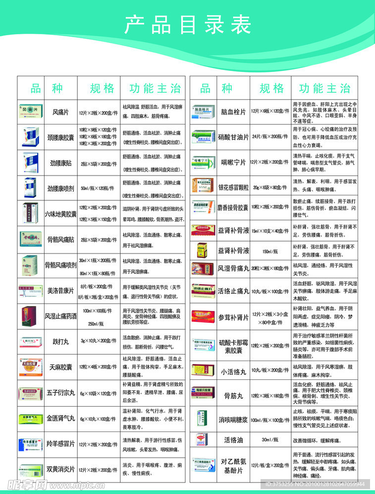 修正药业 药品宣传单