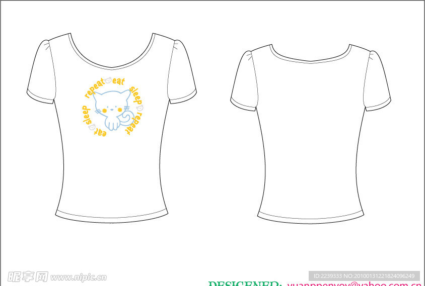 t shirt T恤 印花 可爱 服装 卡通 猫 图片
