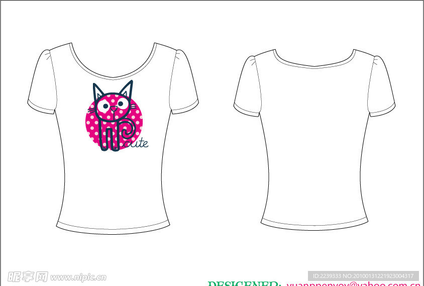 t shirt T恤 印花 可爱 服装 卡通 猫 图片