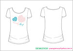 t shirt T恤 印花 可爱 服装 卡通 爱心 条纹