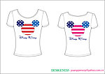 t shirt T恤 印花 可爱 服装 卡通 米奇 米老鼠 迪士尼 五角星 星条 美国 图片
