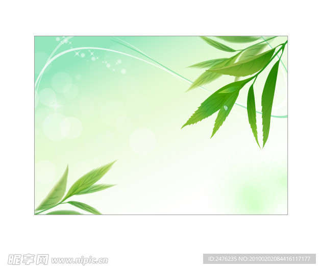 充满生机的树叶矢量素材