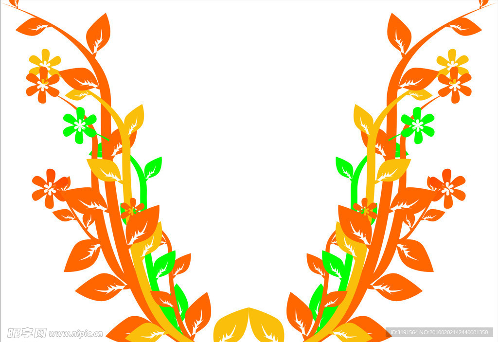 倒八字花边