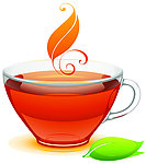 一杯茶矢量素材