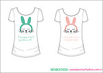 t shirt T恤 印花 可爱 服装 卡通 漫画 兔