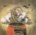 竹篮花卉图