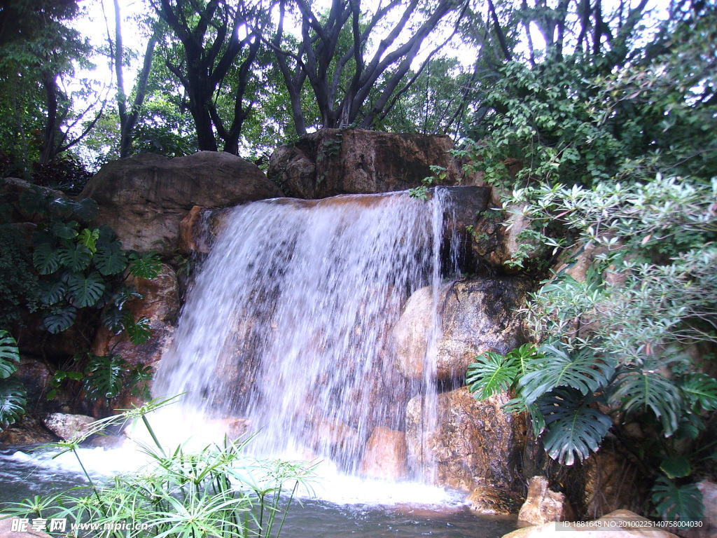 天河公园 小溪 山涧 流水 园林