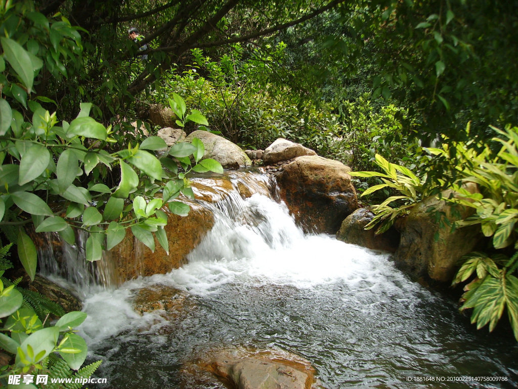 天河公园 小溪 山涧 流水 园林