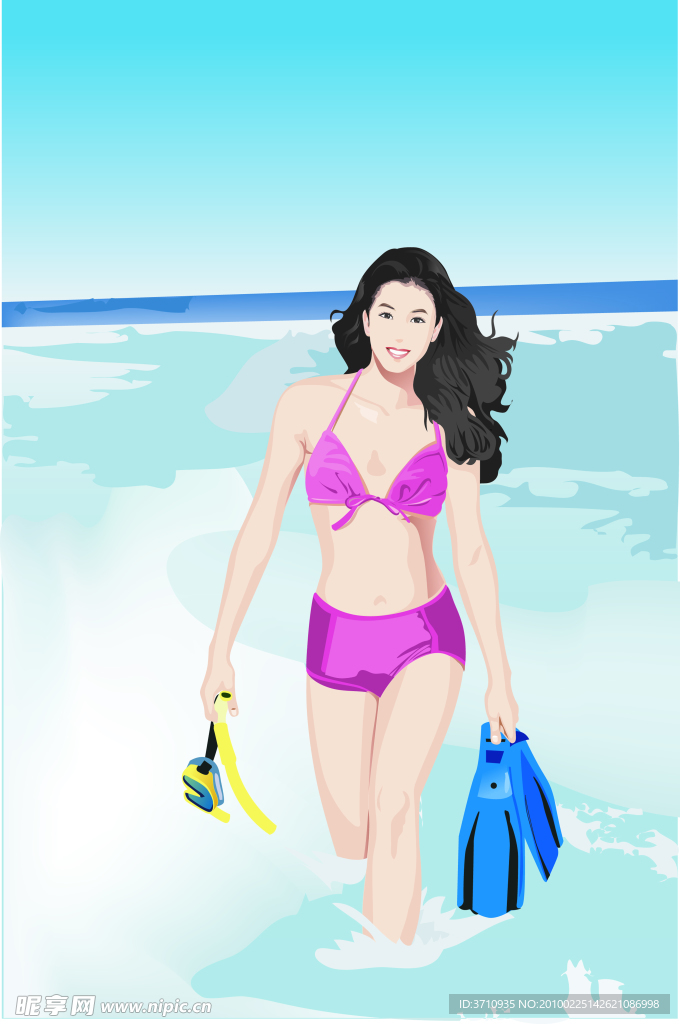 海滩美女