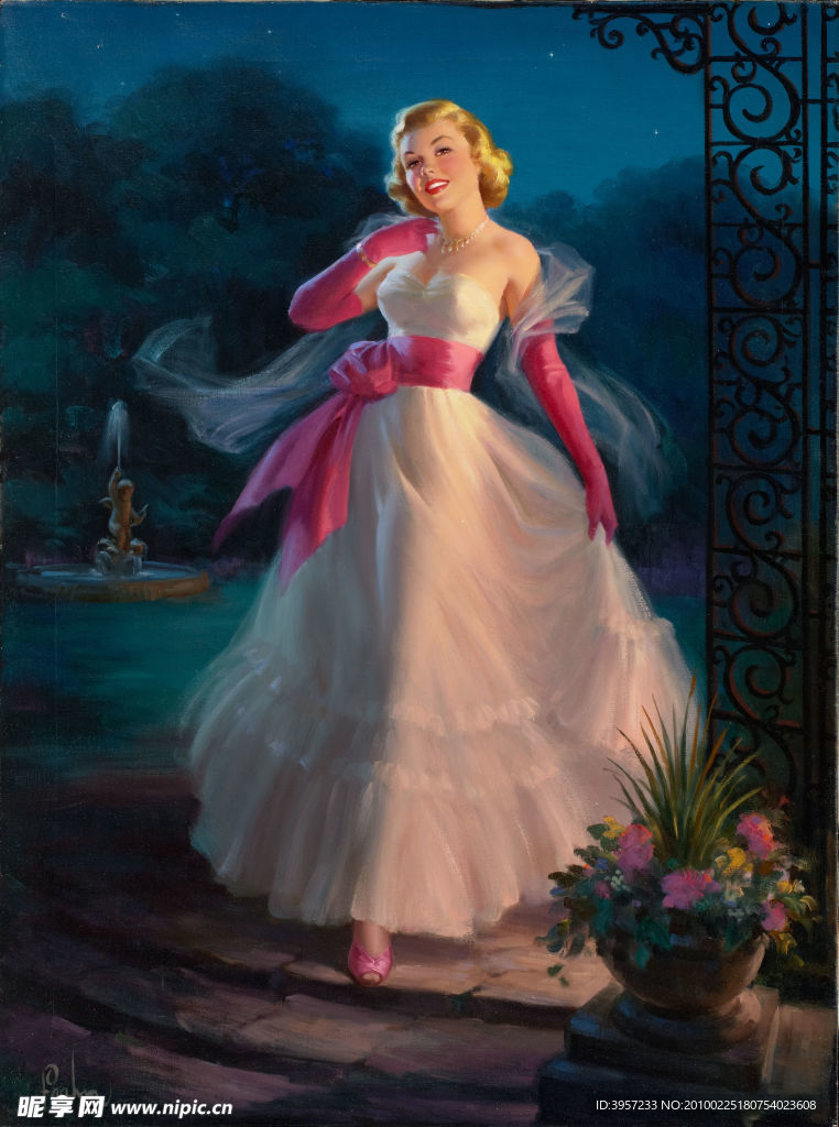 美女高清油画