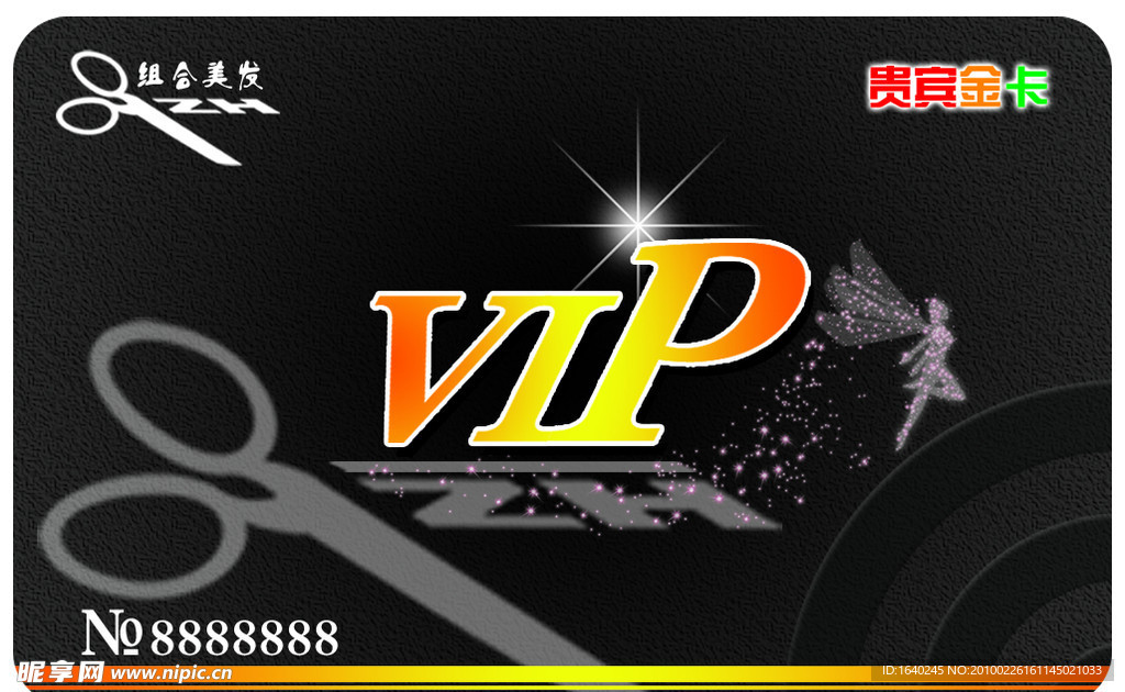 组合造型VIP金卡正面