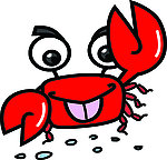 AI卡通动物集锦 失量 生物世界 海洋生物 螃蟹 卡通