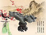 灵璧奇石 景观石 园林石 图案石 鹏程万里