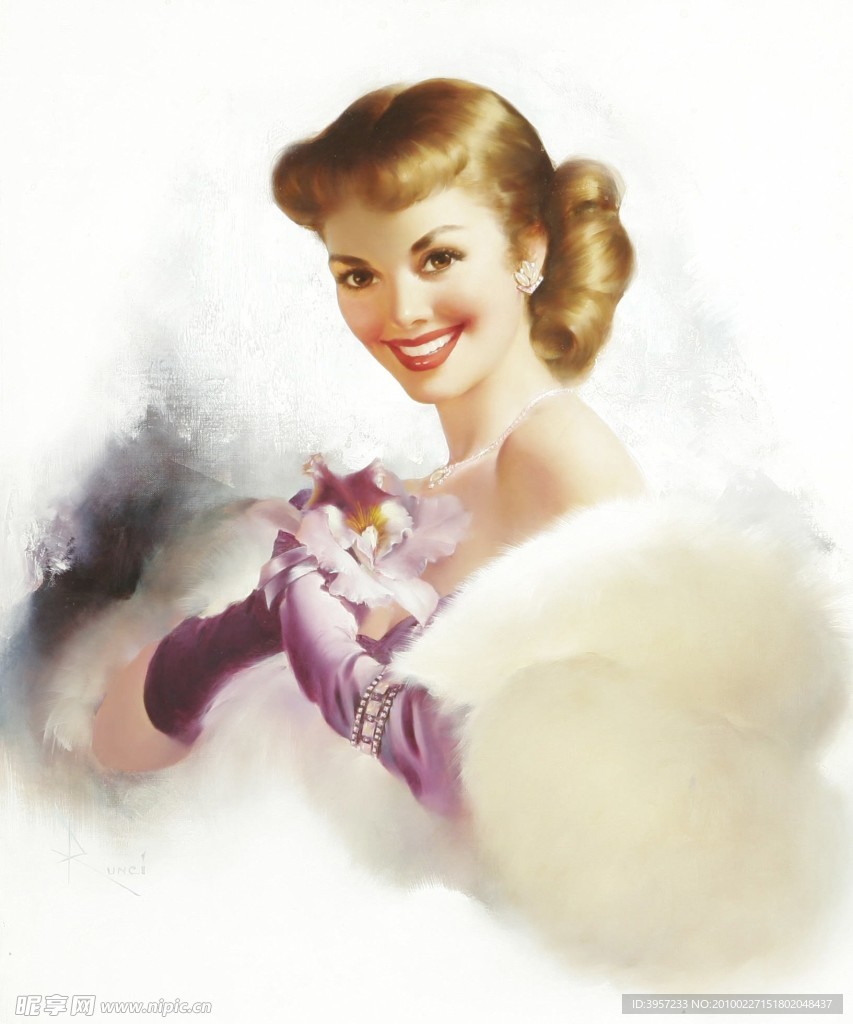 美女高清油画