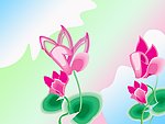 水彩花