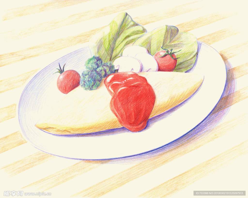 手绘美食