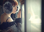 时尚女人 意境美女 美女 短发