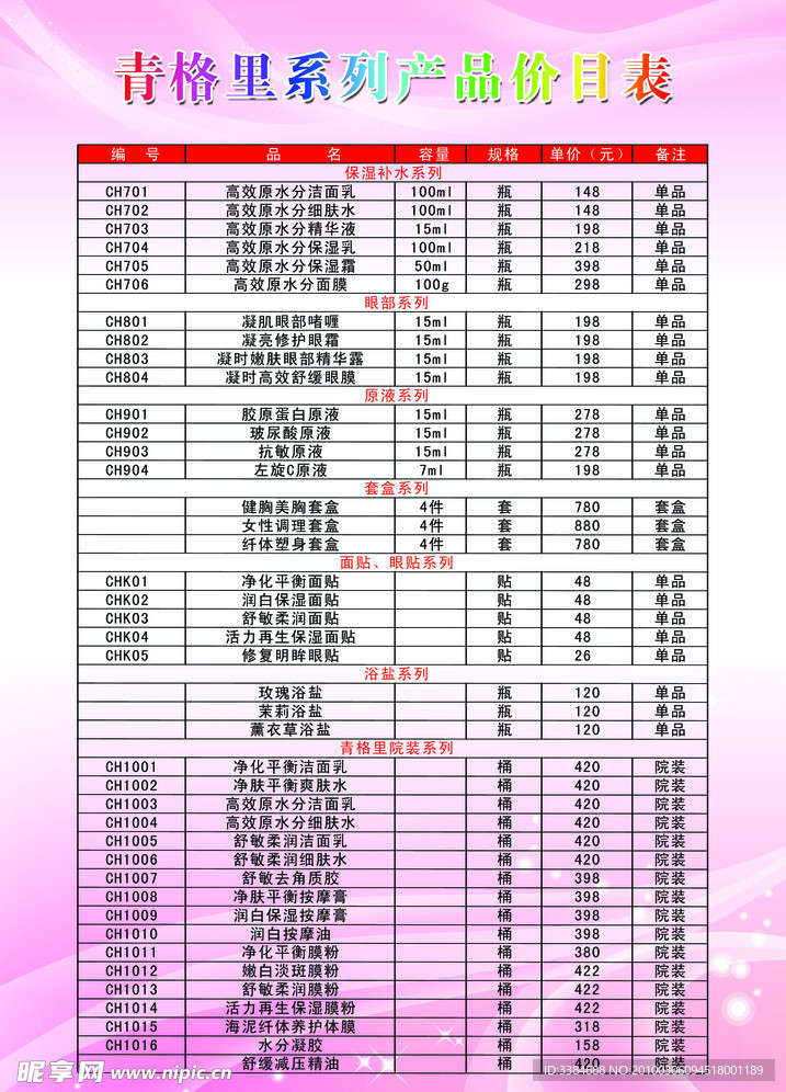 青格里产品系列