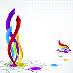 五颜六色的立体箭头矢量素材