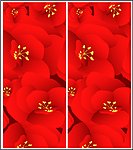 矢量红色花朵移门图案