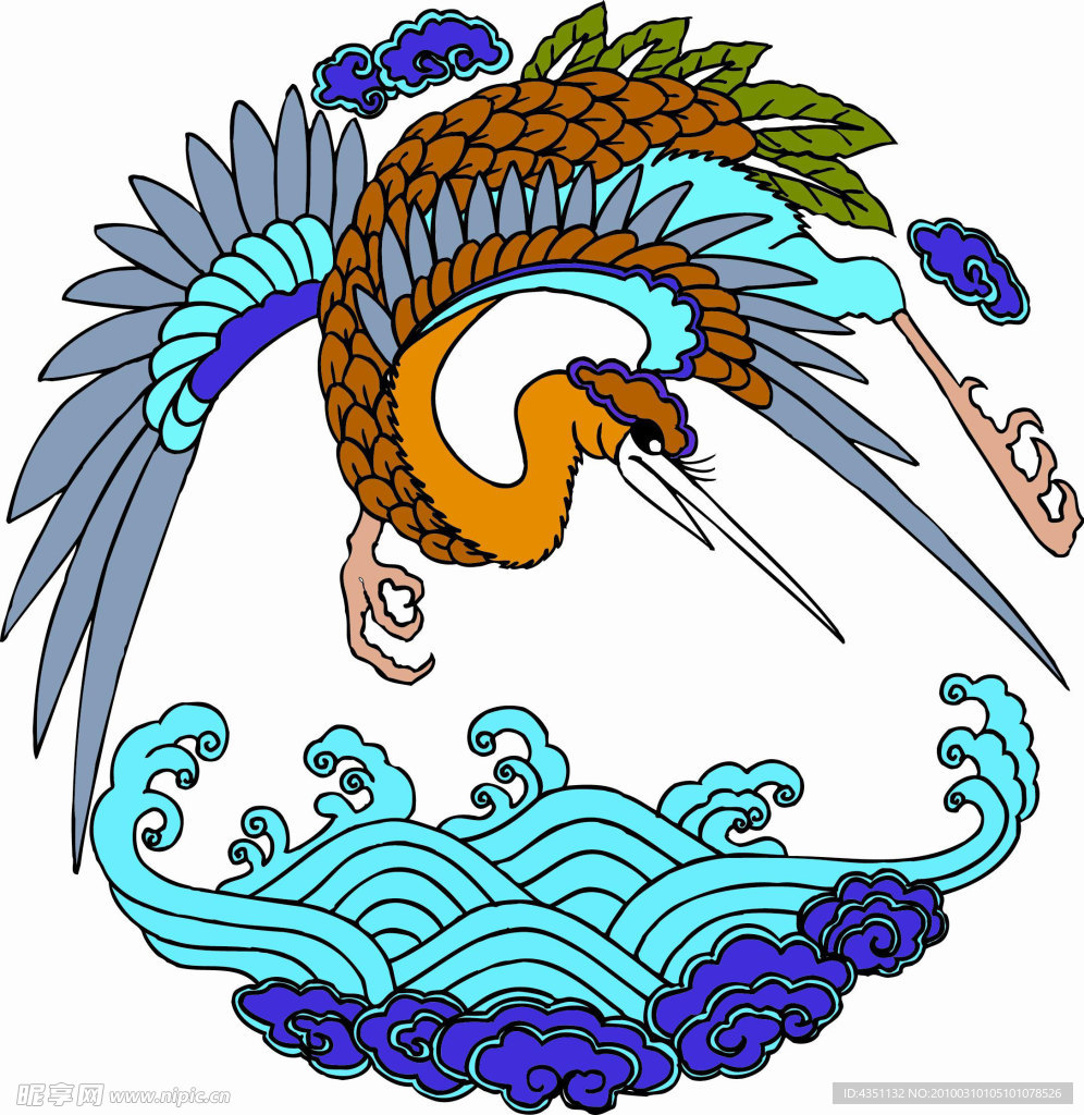 松鶴海水插图