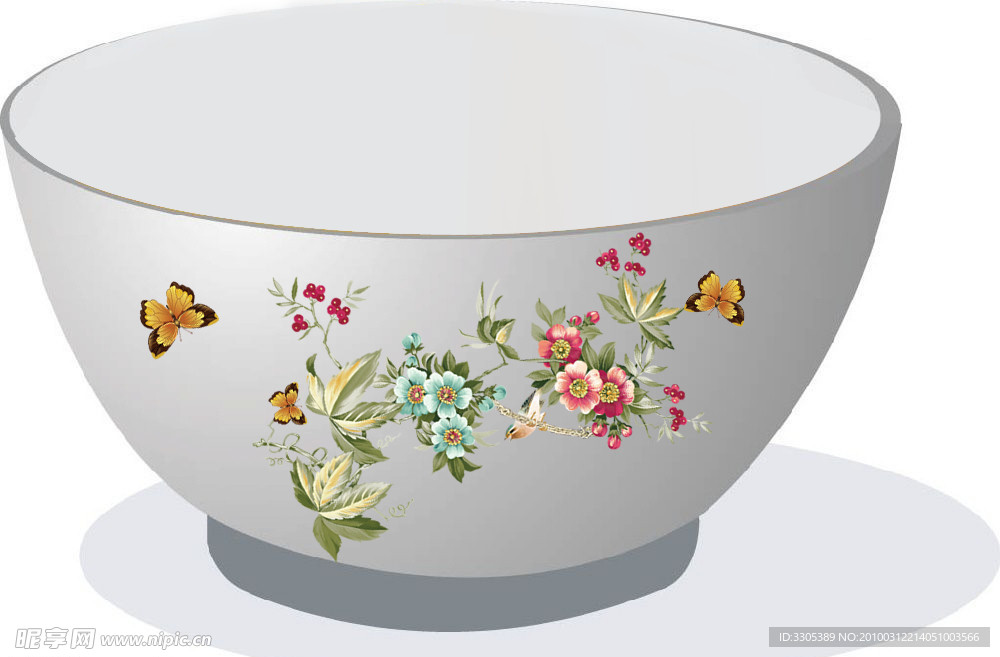 瓷碗餐具图案设计