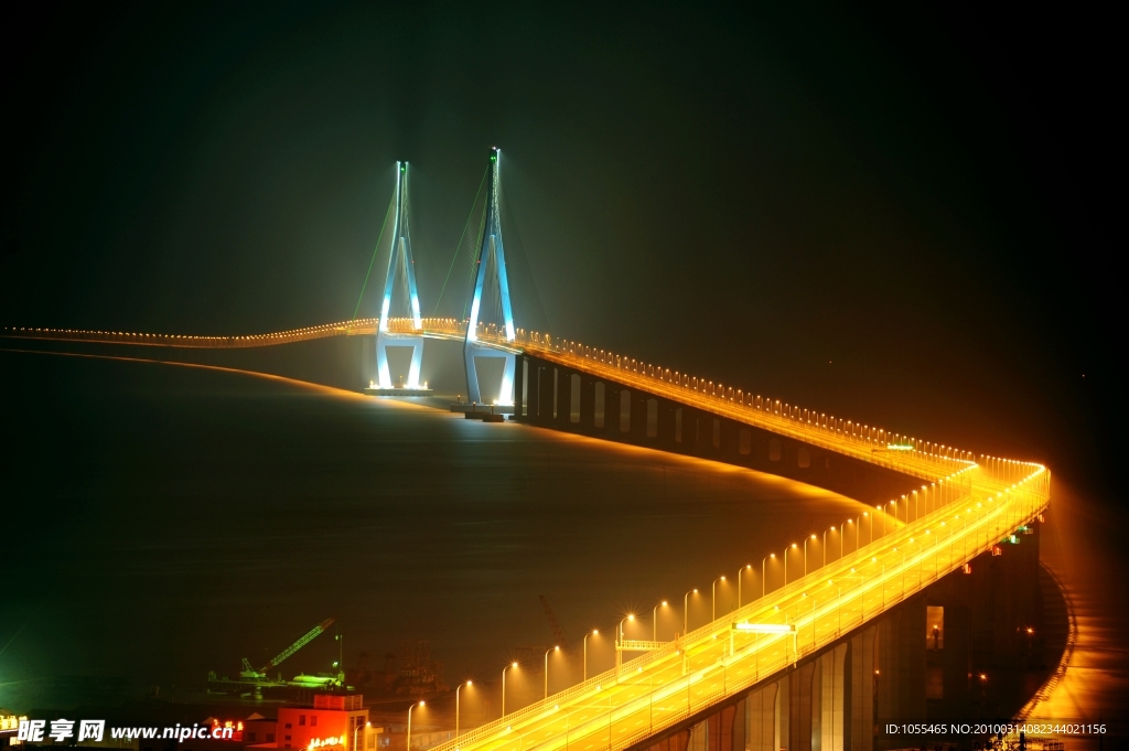 金塘大桥夜景