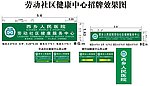 劳动社区健康中心招牌效果图
