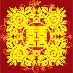 剪纸红双喜