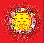 剪纸红双喜