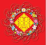 剪纸红双喜