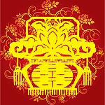 剪纸双喜