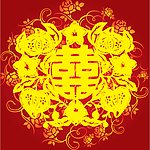 剪纸红双喜