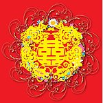 剪纸红双喜