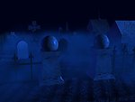 黑夜墓地大雾动画
